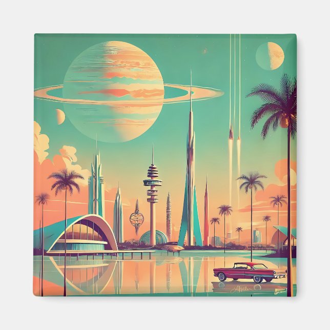 Atomic Futuristic New Florida Magnet (Vorne)