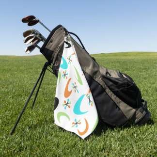 Atomic Golf Towel Mitte des Jahrhunderts Golfhandtuch
