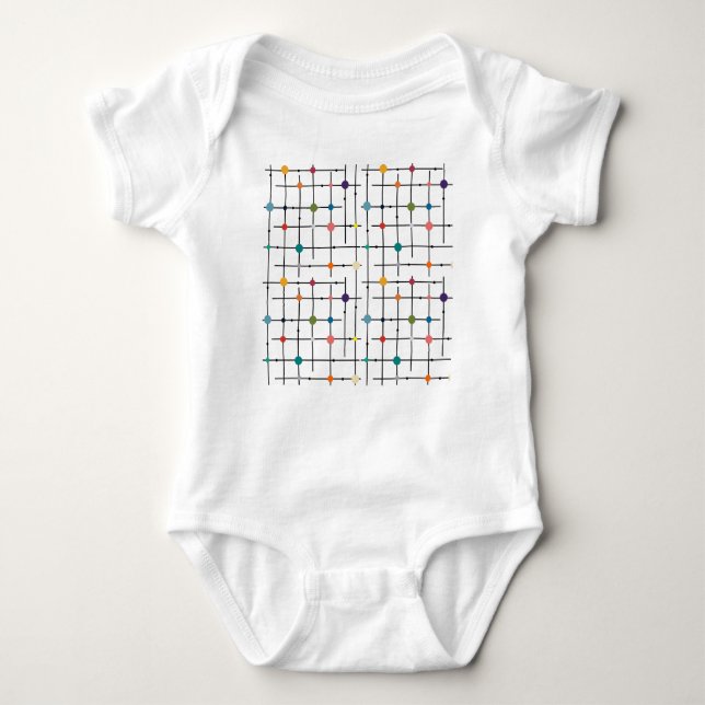 Atomic Grid Baby Strampler (Vorderseite)