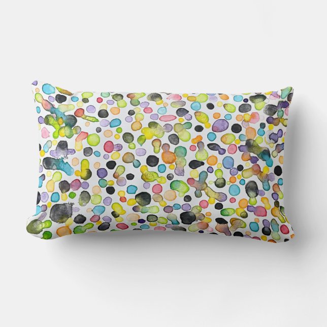Atomic Gumdrops Poly Lumbar Throw Kissen (Vorderseite)