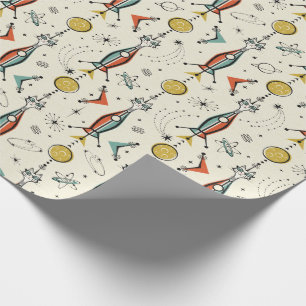 Atomic Kitty Rockets ©studioxtin Geschenkpapier