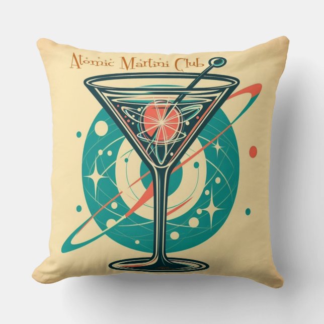 Atomic Martini Club Kissen (Vorderseite)
