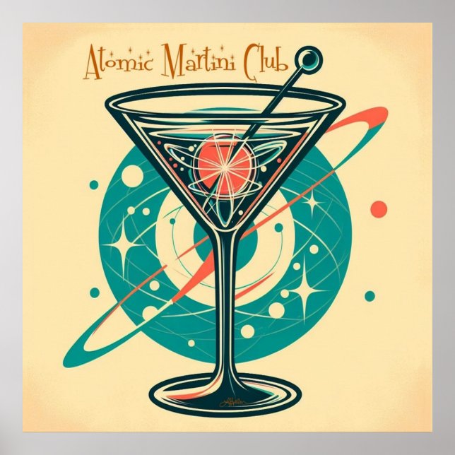 Atomic Martini Club Poster (Vorne)
