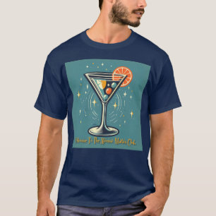 Atomic Martini Club Retro Futuristischer Cocktail T-Shirt