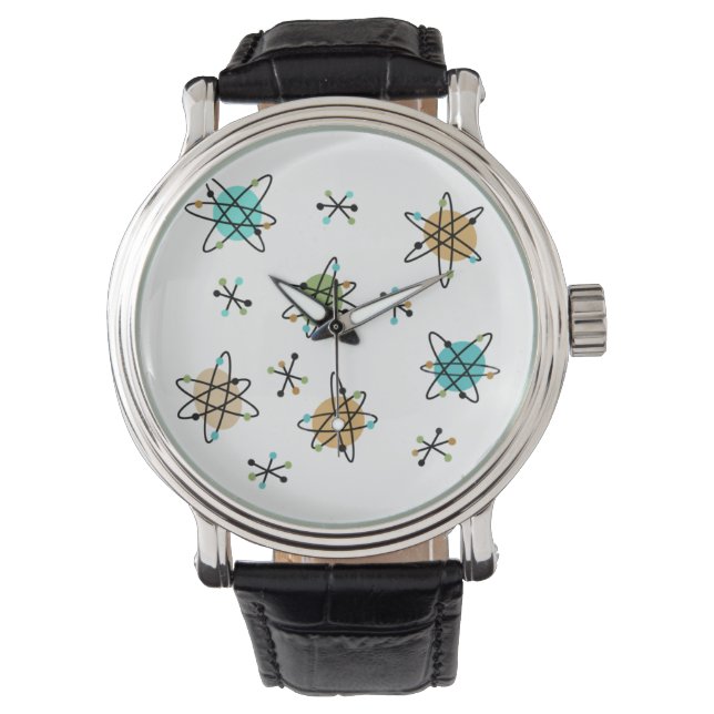 Atomic Men's Watch aus der Mitte des Jahrhunderts Armbanduhr (Vorderseite)