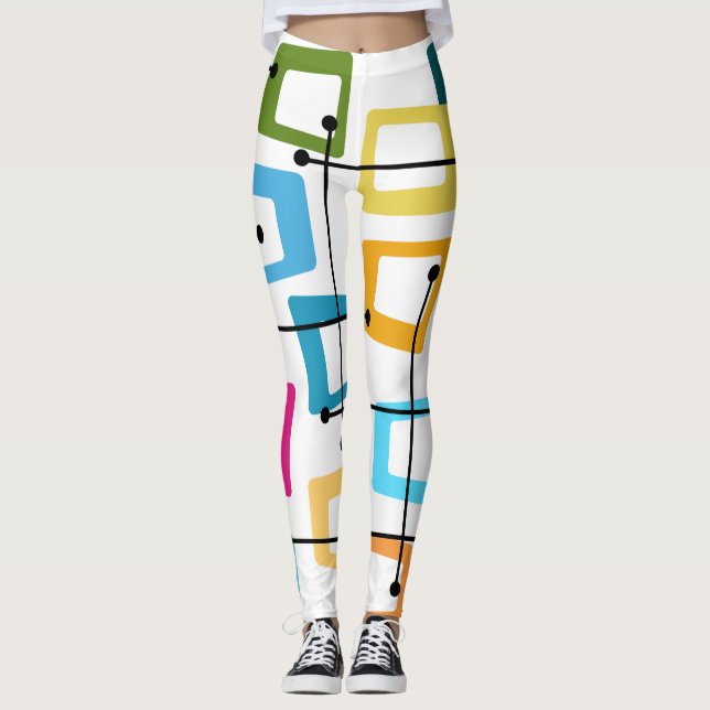 Atomic Mid Century Modern Leggings (Vorderseite)