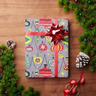 Atomic Mitte des 1950er Jahre Moderne Weihnachten Geschenkpapier