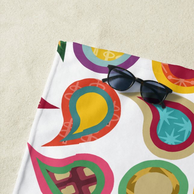 Atomic Paisleys Strandtuch (Beispiel)