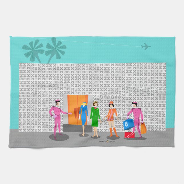 Atomic Palm Springs Stewardess Küchentücher (Horizontal)