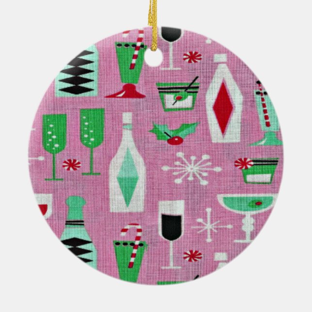 Atomic Retro Rosa Weihnachtsschmuck (Hinten)