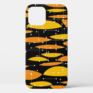 Atomic, schwarz-orange geometrisches Muster. Case-Mate iPhone Hülle