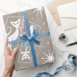 Atomic Star Cat MidCentury Modern Christmas MCM Geschenkpapier<br><div class="desc">Hol dich modern... Das Mittelalter ist natürlich modern. Mit diesem Design wirst du eine coole Katze sein. Die klassisch elegante Silhouette der Katze, das war die ganze Wut im 50er, die mit Sternen der atomaren Sternexplosion im Weltraum schwebte. Sie werden nicht gewollt, die Zeitung zu reißen. BTW - die Naht...</div>