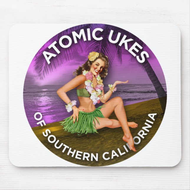 Atomic Ukes Hula Girl Mousepad (Vorne)