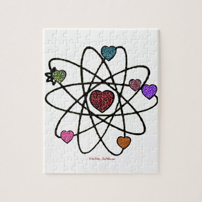 Atomic Valentine Leopard Print Hearts (Vertikal)