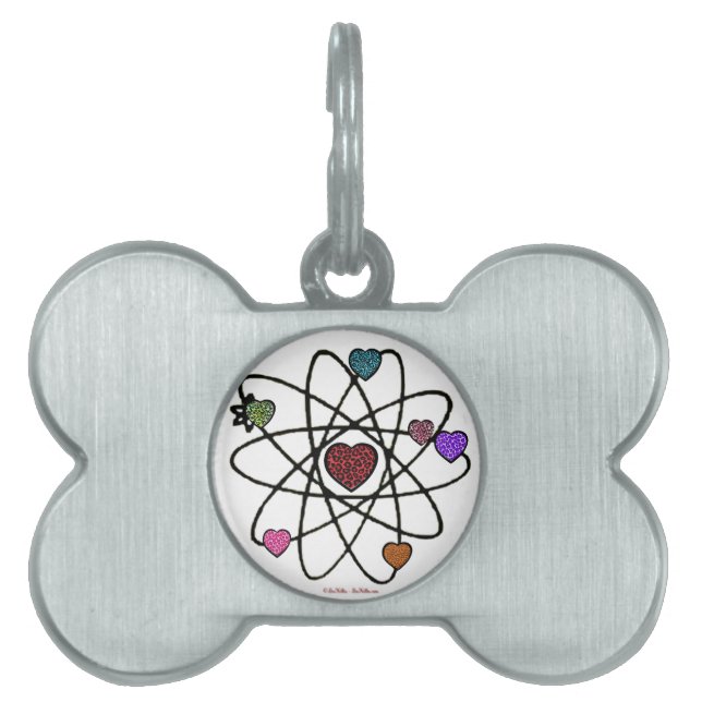 Atomic Valentine Leopard Print Hearts Tiermarke (Vorderseite)