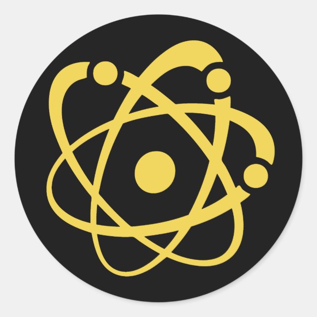 Atomic Wonk Runder Aufkleber (Vorderseite)