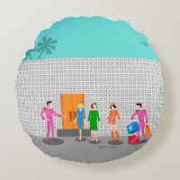 Atomique Palm Springs Stewardess Party Coussin ron