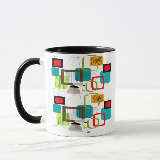 Atomisch Inspiriert abstraktes Design Tasse (Links)