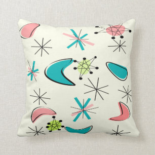 Atomische Ära Inspiriert Pillow Design Mitte des Kissen