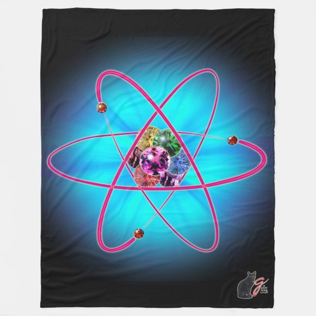 Atomische Juwelen Fleecedecke (Vorderseite)