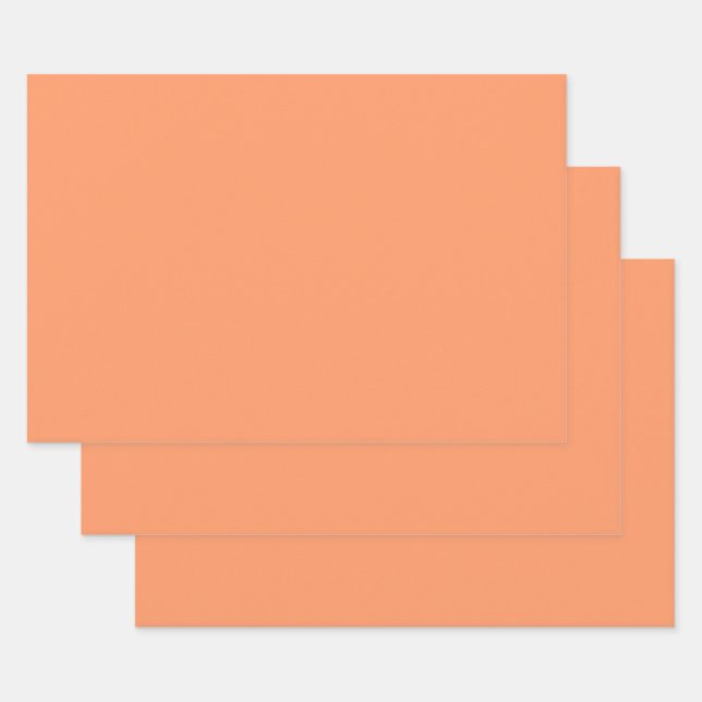 Atomische Mandarine (Vollfarbe) Geschenkpapier Set (Set)