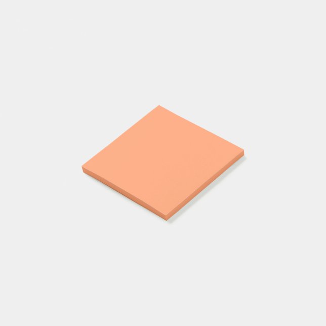 Atomische Mandarine (Vollfarbe) Post-it Klebezettel (angewinkelt)