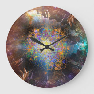 Atomische Raumzeit Große Wanduhr