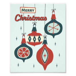 Atomische Weihnachtszeit Mitte des Jahrhunderts Fotodruck