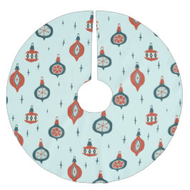 Atomische Weihnachtszeit Mitte des Jahrhunderts Polyester Weihnachtsbaumdecke