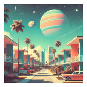 Atomistische futuristische neue Florida-Wohnungen Fotodruck