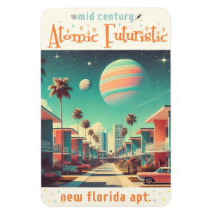 Atomistische futuristische neue Florida-Wohnungen Magnet
