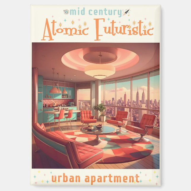 Atomistische futuristische Stadtwohnung Magnet (Vorderseite)
