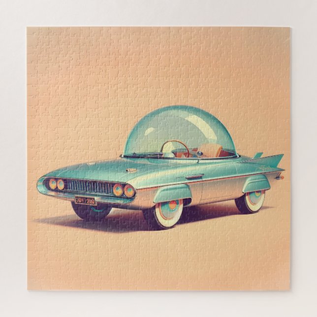 Atomistischer futuristischer Blaster-Bubble-Car (Vertikal)