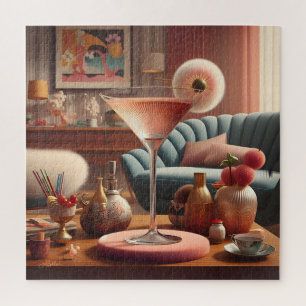 Atomistischer futuristischer Kirschblüten-Martini