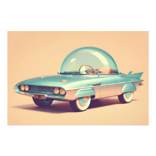 Atomistisches futuristisches Bubble-Blaster-Auto Fotodruck