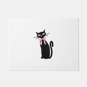 Atomkatze mit rosa Katzenkatze Girly Clean Girl Ki Fußmatte