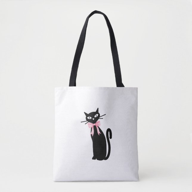 Atomkatze mit rosa Katzenkatze Girly Clean Girl Ki Tasche (Vorderseite)