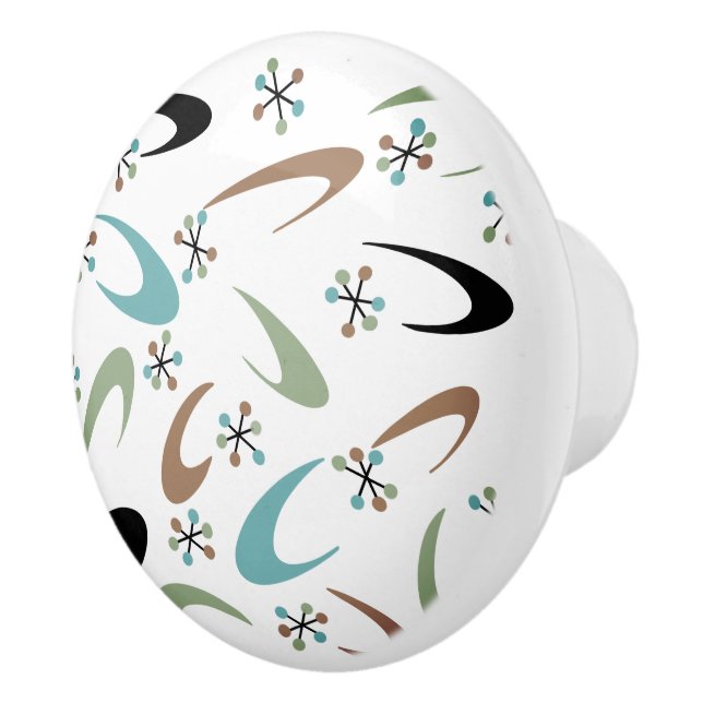 Atomkern der Mitte des Jahrhunderts Keramikknauf (Rechts)