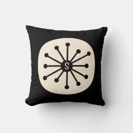 Atomkern Niedlicher Retro-Schwarz-Punkt Kissen