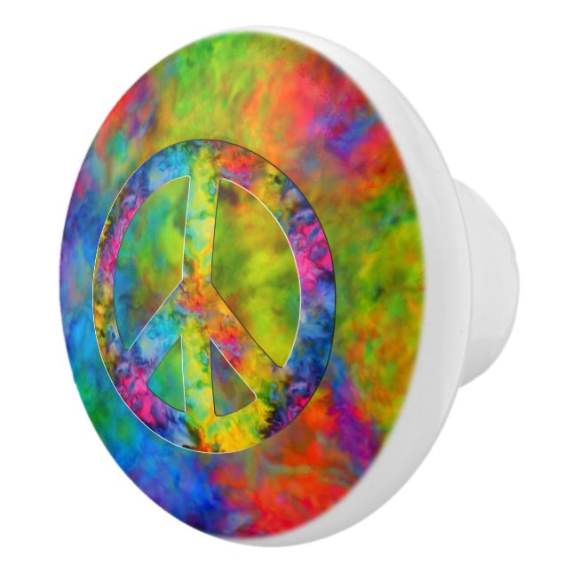 [AtomKrawatten-] Regenbogen färbt Keramikknauf (Rechts)