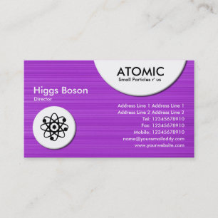 Atomkreise - Lila gebürstete Textur Visitenkarte