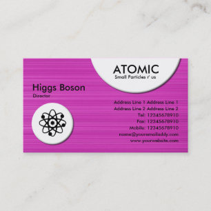 Atomkreise - Magenta-Pinselstriche Visitenkarte