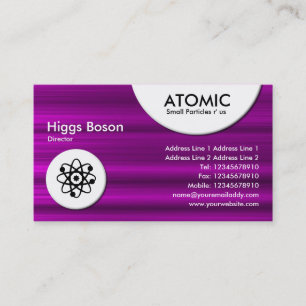 Atomkreise - Magenta-Pinselstriche Visitenkarte