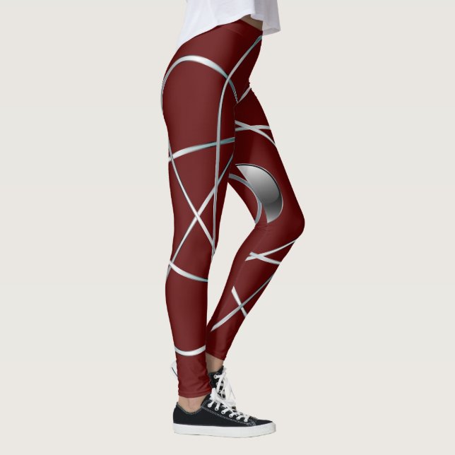 Atommaroon-Leggings Leggings (Rechts)