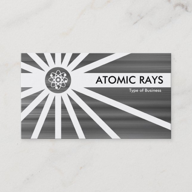 Atommeiler - gebürstete Metallgewebe Visitenkarte (Vorderseite)