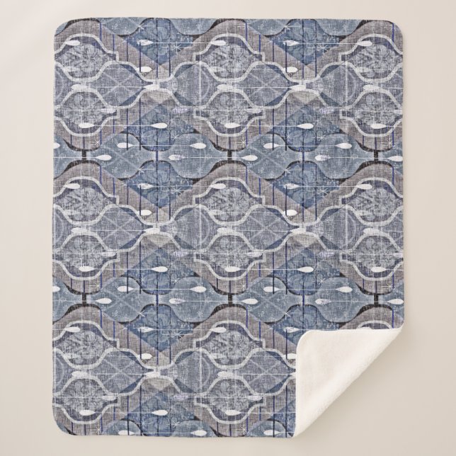 Atomogee Blue Gray Modernes Bauernhaus Mitte des J Sherpadecke (Vorderseite)