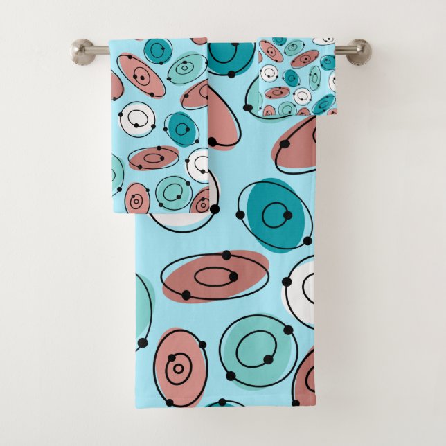 Atomovals Turquoise Badhandtuch Set (Insitu)