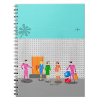 Atompalm Springs Stewardess Spiral Notebook