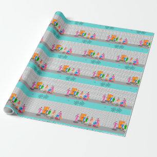Atompalmsprings Stewardess Wrapping Paper Geschenkpapier