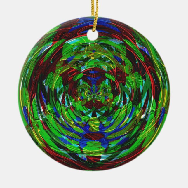 Atomreaktionskaleidoskop Keramik Ornament (Vorne)
